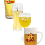 Set of 4 25cl Belgian beer glasses