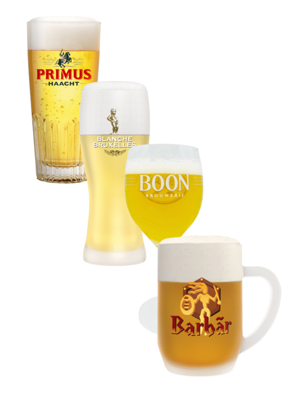 Set of 4 25cl belgian beer glasses
