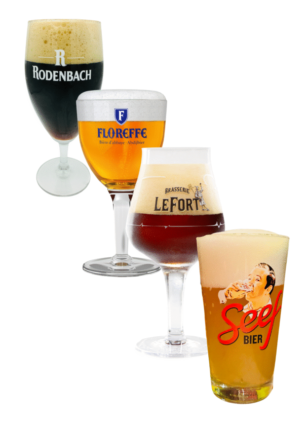 Set of 4 belgian 33cl glasses