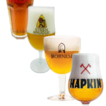 Set of 4 50cl Belgian beer glasses