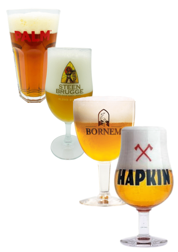 Set of 4 50cl belgian beer glasses