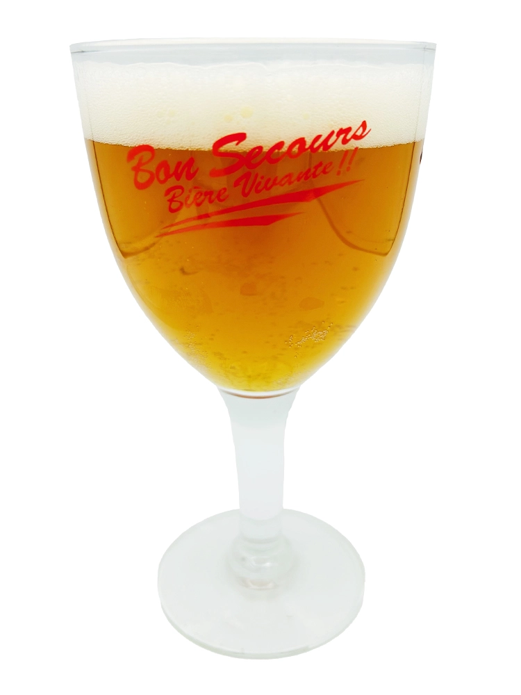 Bon secours biere vivante glass