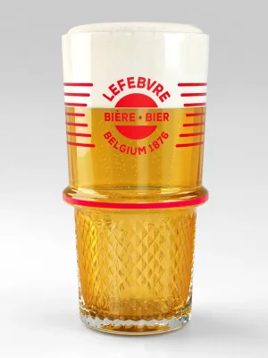 Lefebvre Kriek Saison beer glass