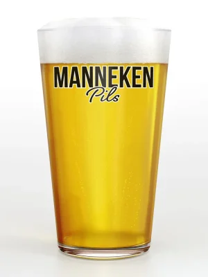 Manneken Pils beer glass
