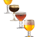 Set of glasses from Belgian trappist breweries